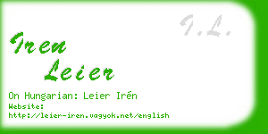 iren leier business card
